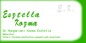 esztella kozma business card
